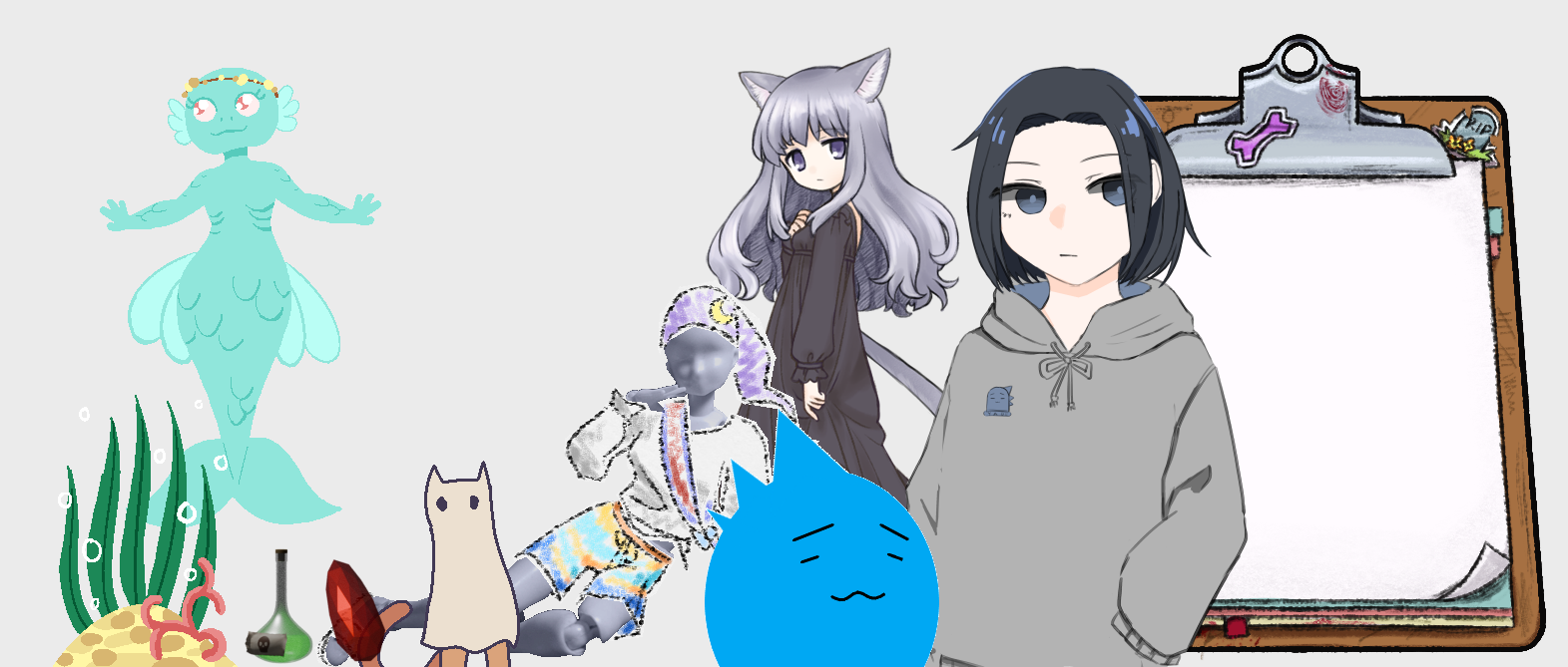 The new ghosts I made this year, displayed together.