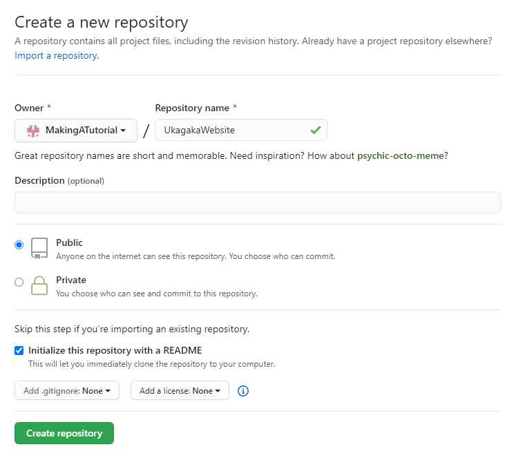 Setting up a repository